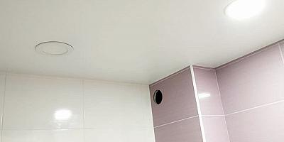 Матовый натяжной потолок в ванную 7 кв.м